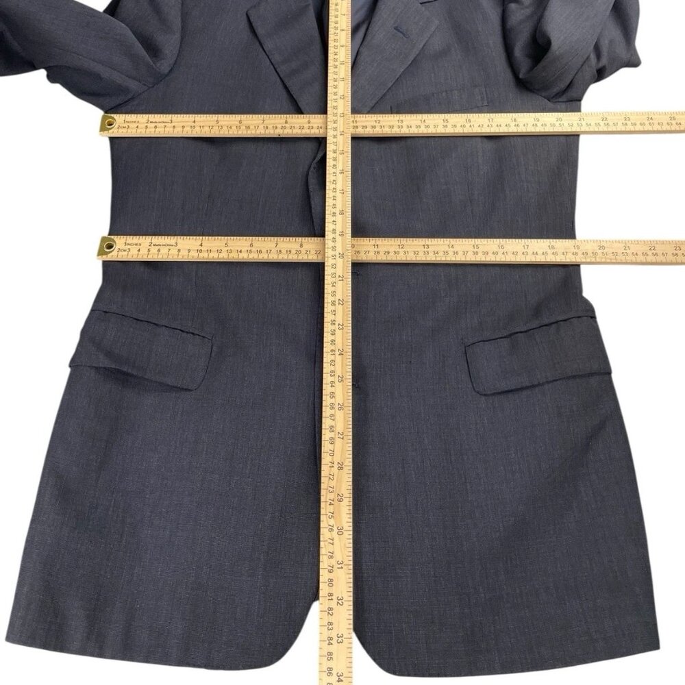 Norton & Sons Savile Row London BESPOKE Blazer 40R Navy Blue 2 BF Single Vent - Picture 6 of 14